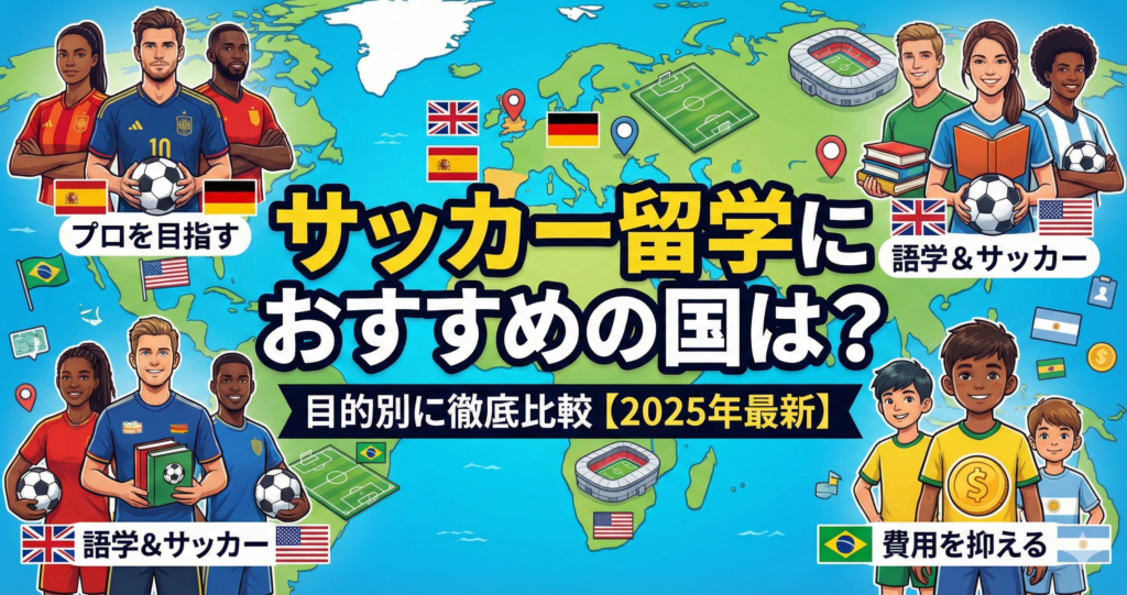 【2026年最新】サッカー留学におすすめの国は？目的別・レベル別に4カ国を徹底比較