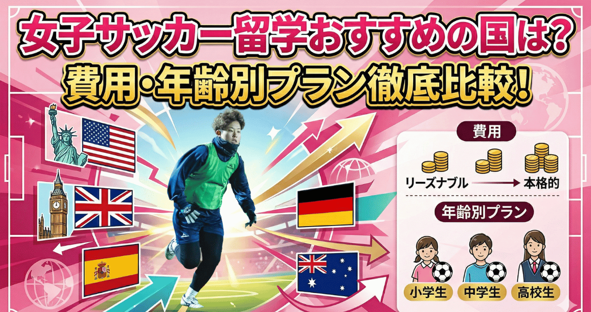 女子サッカー留学おすすめの国は？費用・年齢別プランを徹底比較