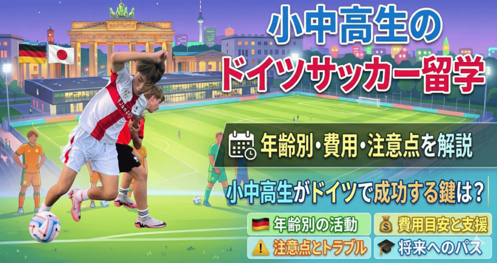 小中高生のドイツサッカー留学｜年齢別にできること・費用・注意点を解説【2026年最新】