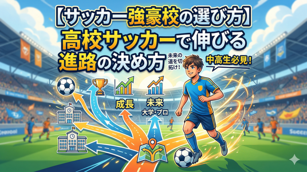 【サッカー強豪校の選び方】高校サッカーで伸びる進路の決め方