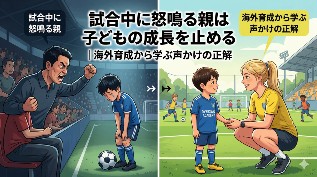 試合中に怒鳴る親は子どもの成長を止める｜海外育成から学ぶ声かけの正解