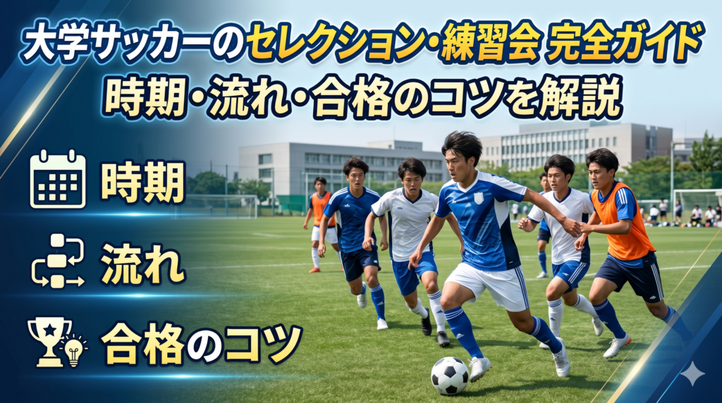 大学サッカーのセレクション・練習会完全ガイド｜時期・流れ・合格のコツを解説