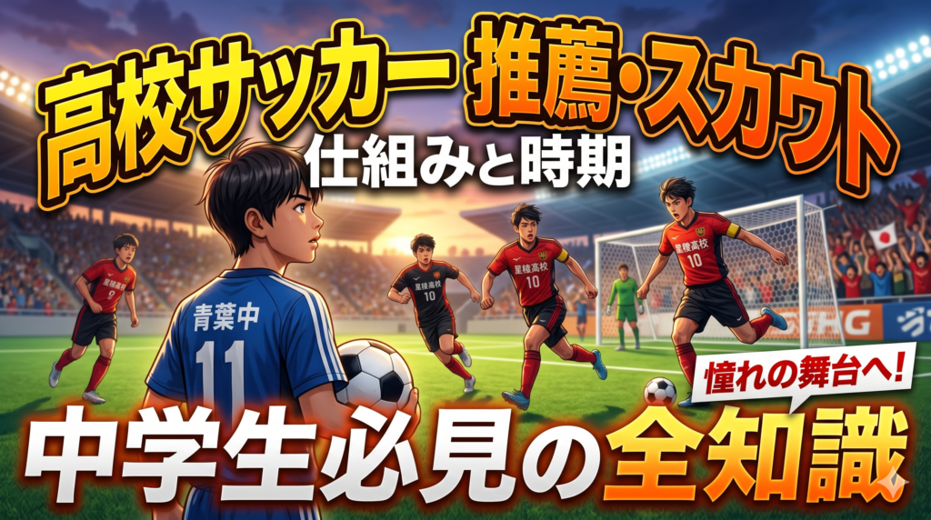 高校サッカーの推薦・スカウトの仕組みと時期｜中学生が知っておくべき全知識