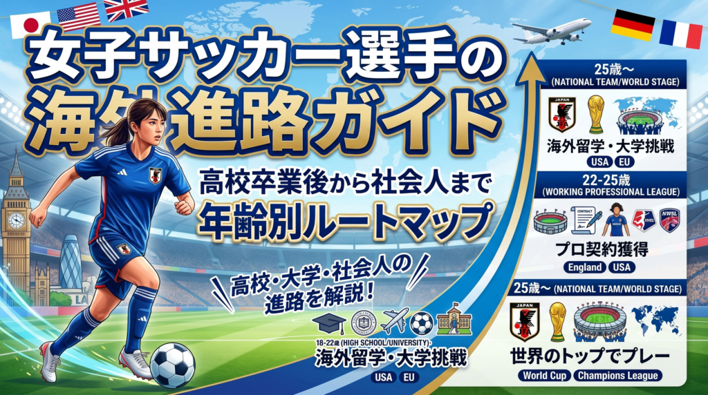 女子サッカー選手の海外進路ガイド｜高校卒業後から社会人まで年齢別ルートマップ