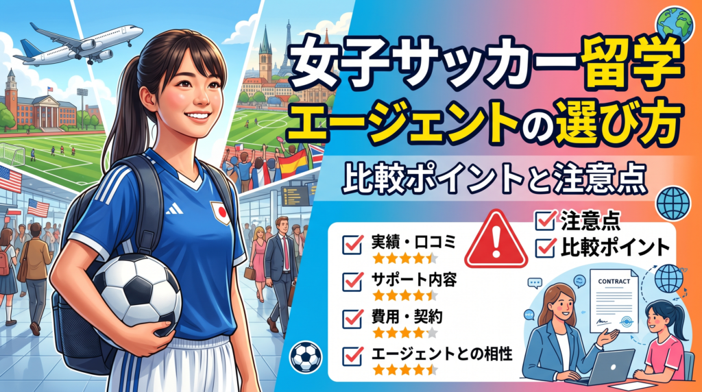 【2026年版】女子サッカー留学エージェントの選び方｜比較ポイントと注意点